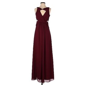 Flowly Maroon Maxi Dress